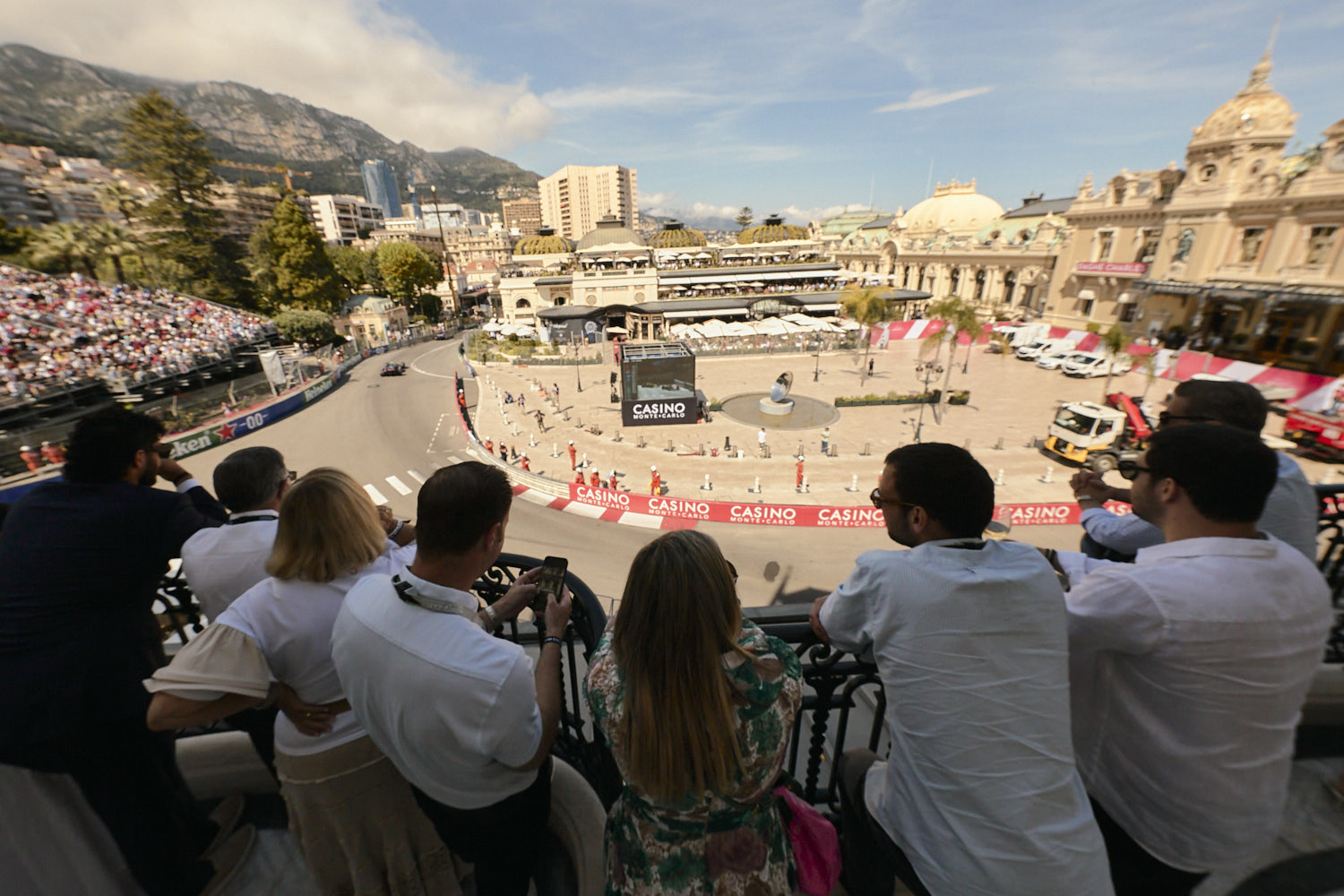Panoramic view of Casino Square during Monaco Grand Prix